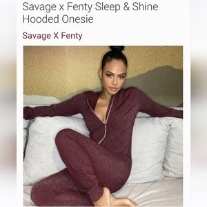 NWOT: Savage x Fenty Sleep & Shine Hooded Onesie - Medium